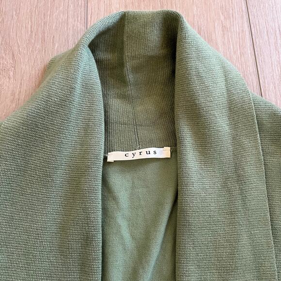 Cyrus Women’s Green Open Front Cardigan Sz L - Picture 3 of 7